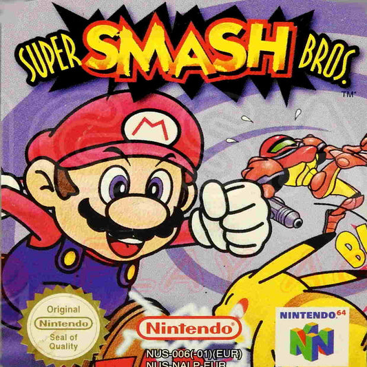 Nintendo 64  Videospiel Modul Super Smach Bros. von vorne