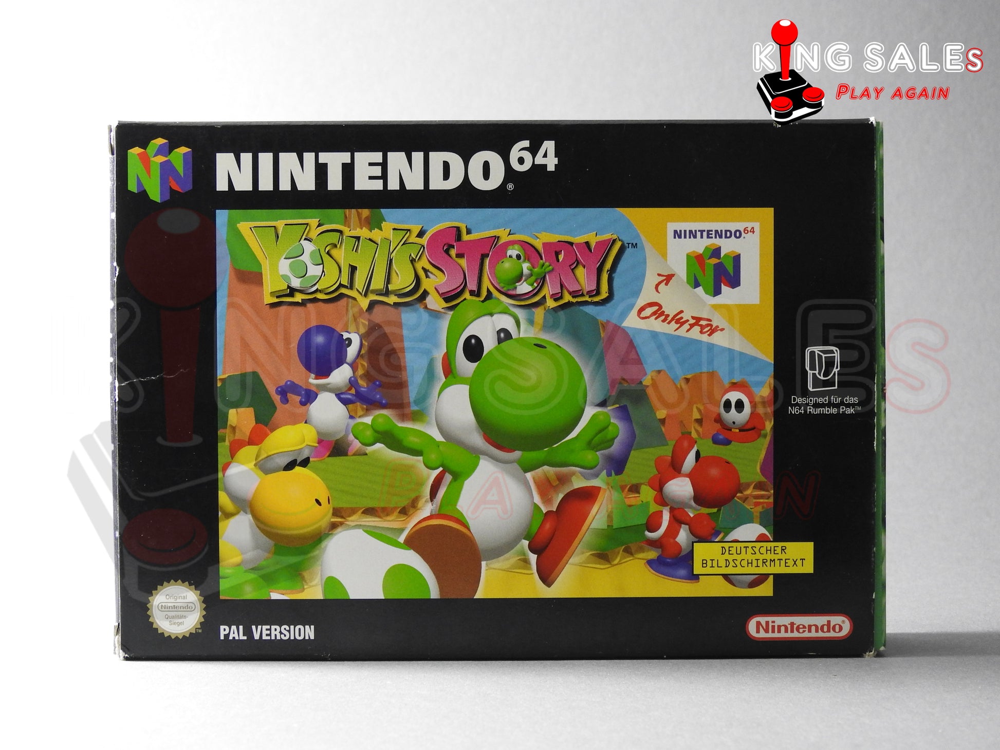 Nintendo 64  Videospiel Yoshis Story in Originalverpackung von vorne