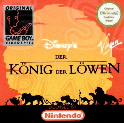 Nintendo Gameboy Videospiel Der König der Löwen Modul von vorne