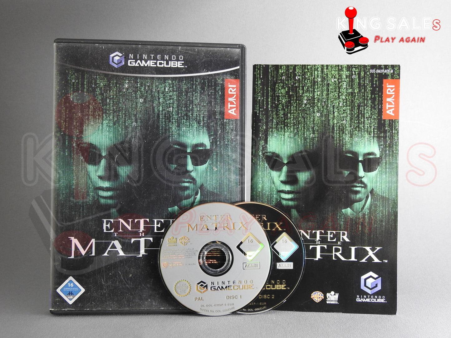 Nintendo Gamecube Videospiel Enter the Matrix Hülle mit Anleitung und Disc