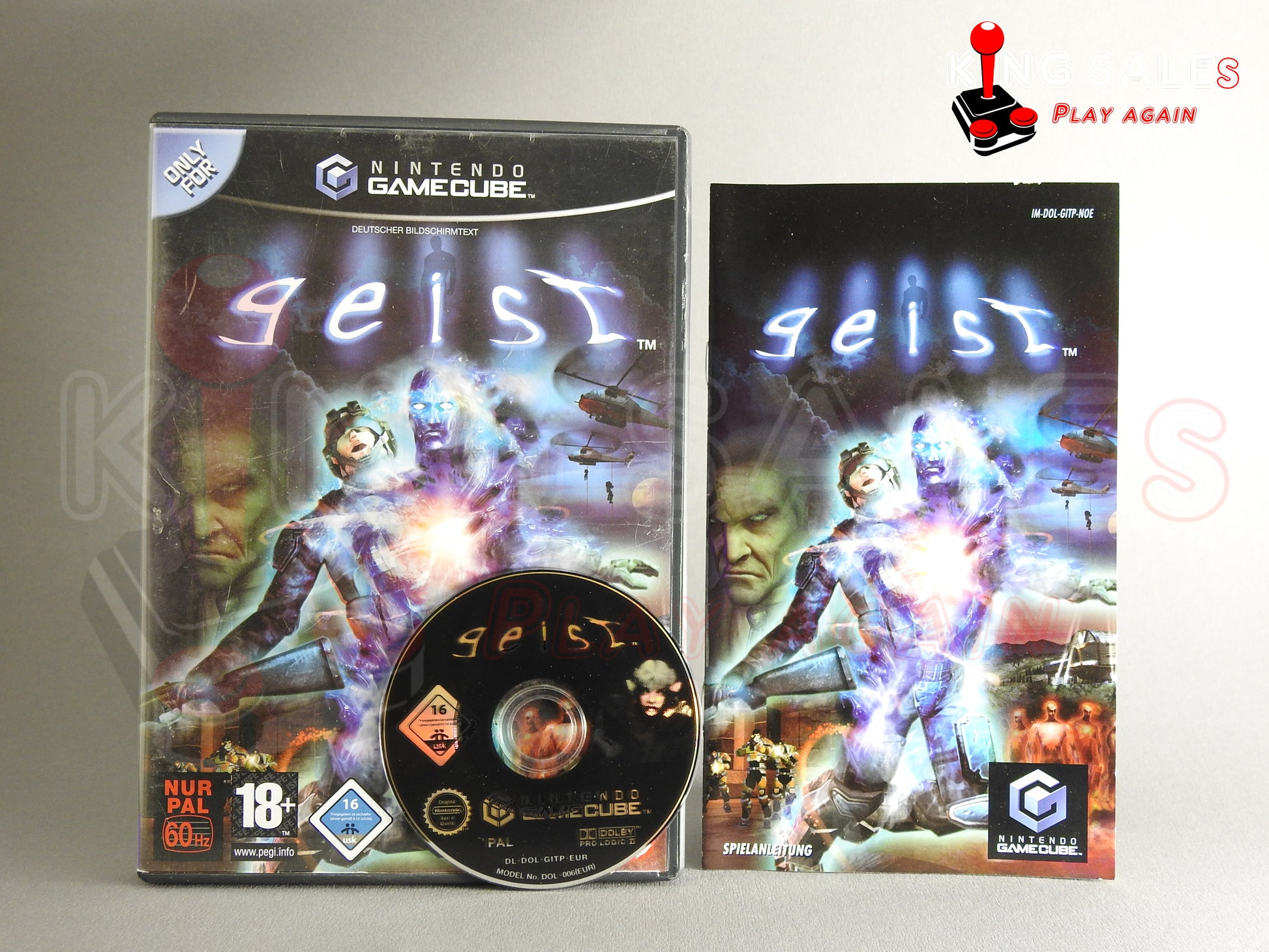 Nintendo Gamecube Videospiel Geist Hülle mit Anleitung und Disc
