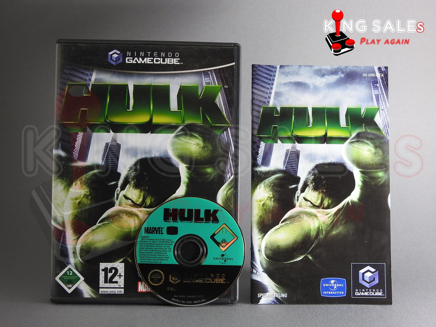 Nintendo Gamecube Videospiel Hulk Hülle mit Anleitung und Disc