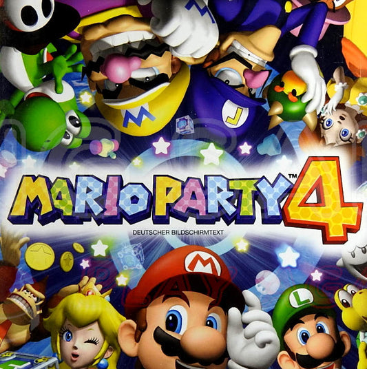 Nintendo Gamecube Videospiel Mario Party 4 Hülle mit Anleitung und Disc