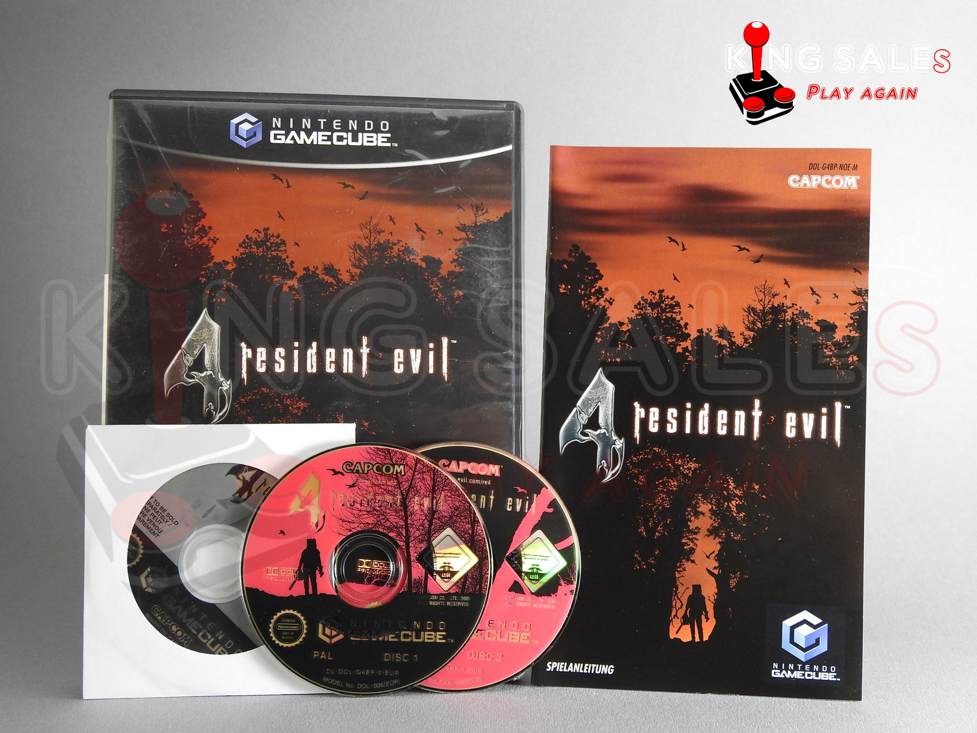 Nintendo Gamecube Videospiel Resident Evil 4 Hülle mit Anleitung und Disc