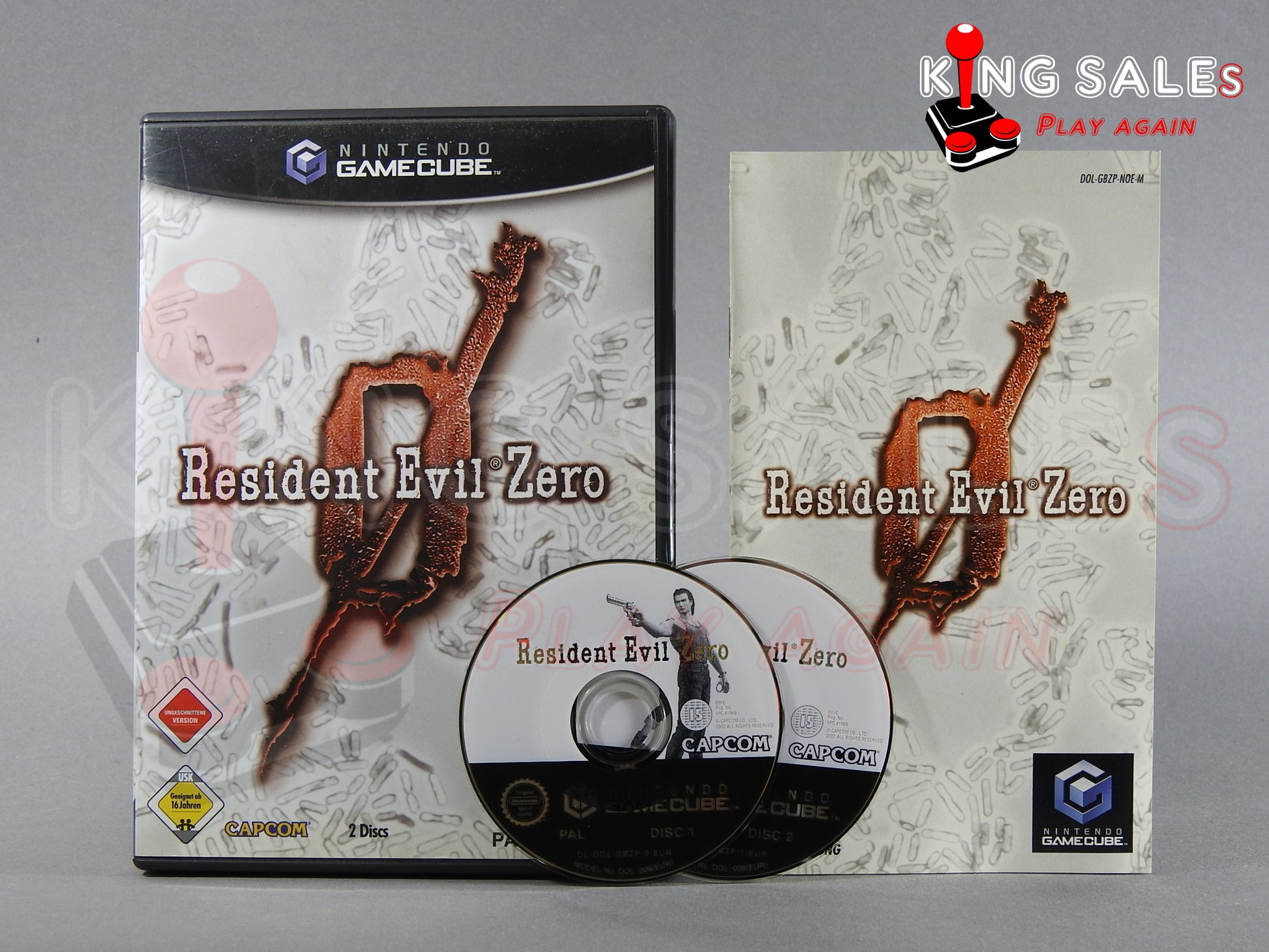 Nintendo Gamecube Videospiel Resident Evil Zero Hülle mit Anleitung und Disc