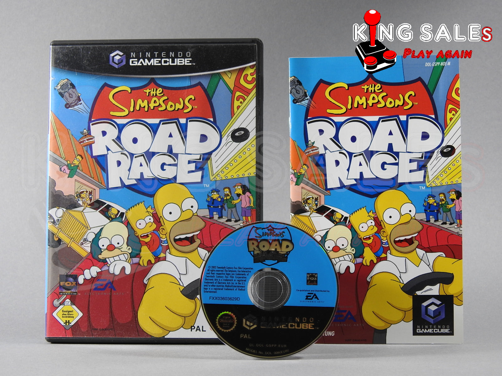 Nintendo Gamecube Videospiel The Simpsons Road Rage Hülle mit Anleitung und Disc