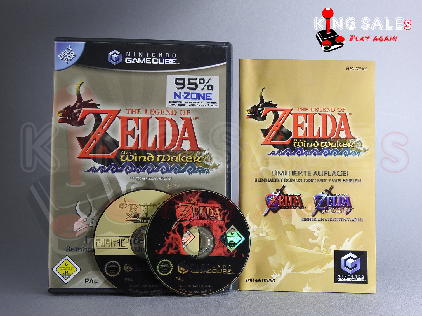 Nintendo Gamecube Videospiel The Legend of Zelda The Wind Waker Hülle mit Anleitung und Disc