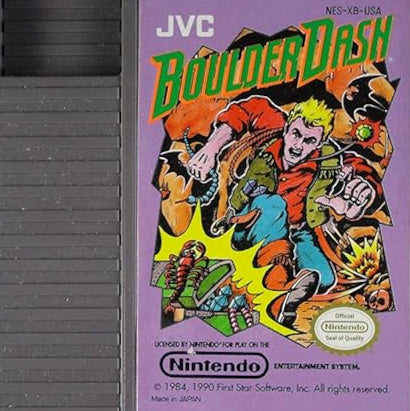Nintendo NES Vdeospiel Boulder Dash Modul von vorne