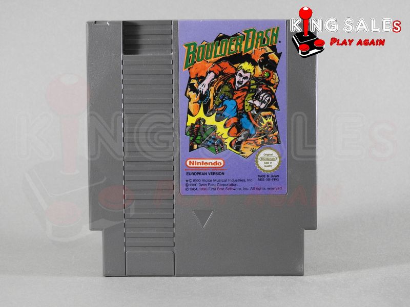 Nintendo NES Vdeospiel Boulder Dash Modul von vorne