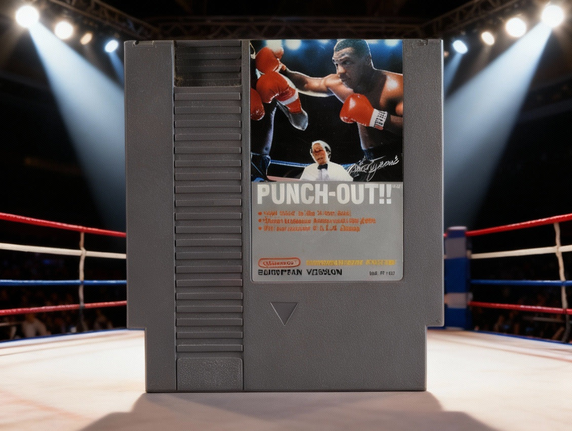 Nintendo NES Videospiel Mike Tyson's Punch-Out!! Modul von vorne