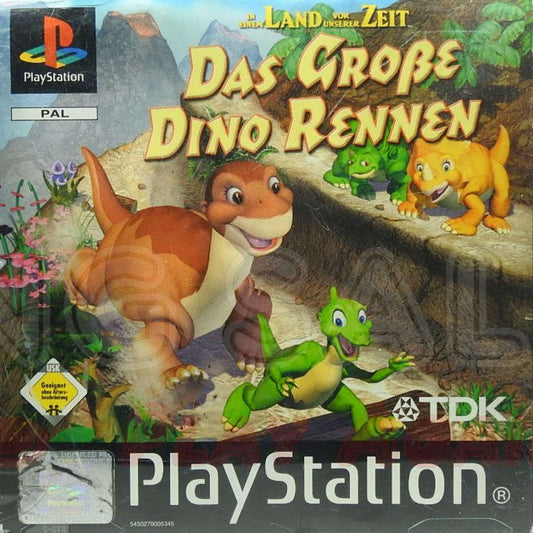 PlayStation Videospiel Das grosse Dino Rennen Hülle mit Anleitung und Disc