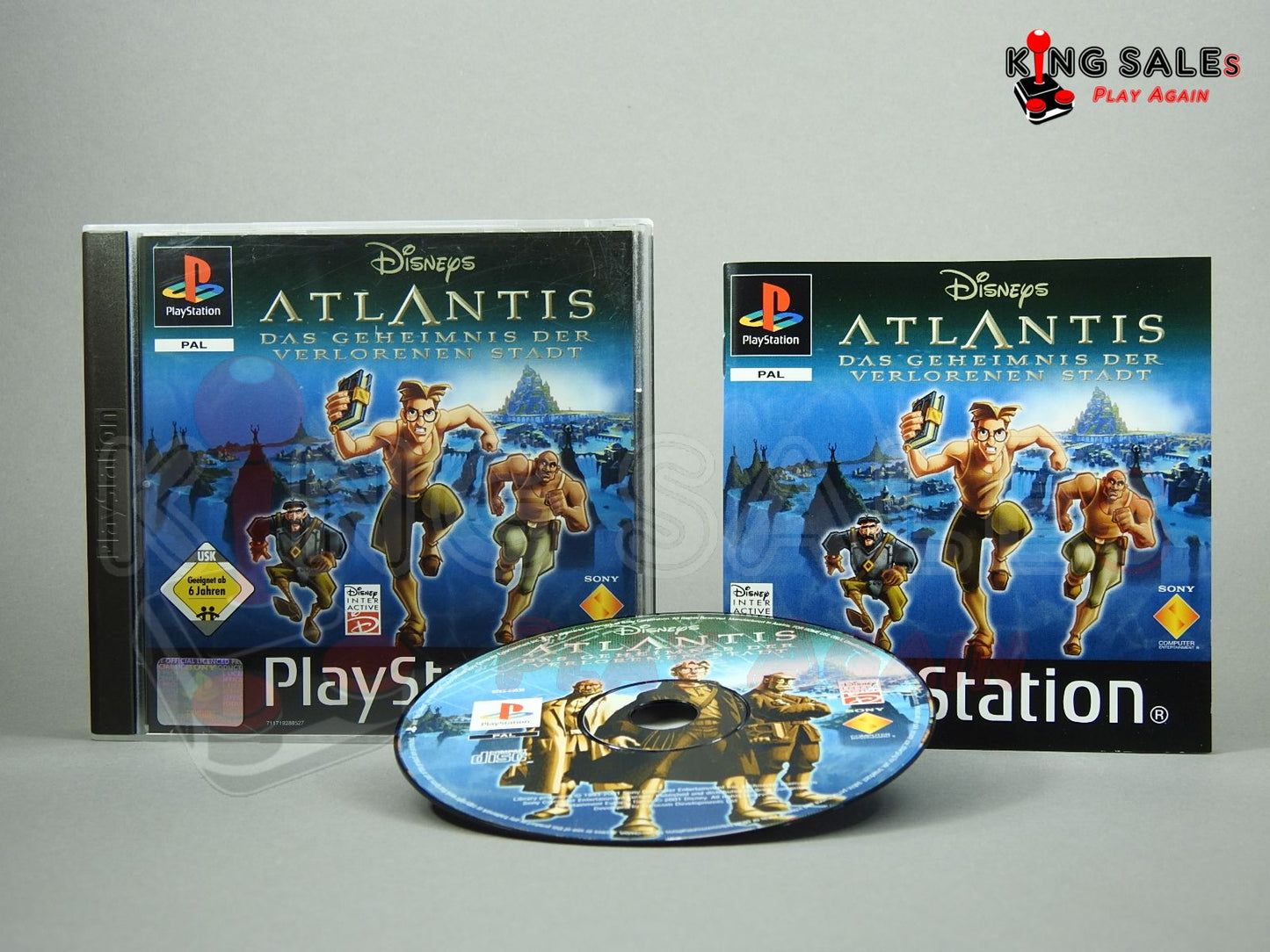 PlayStation Videospiel Disneys Atlantis Das Geheimnis der verlorenen Stadt
Hülle mit Anleitung und Disc