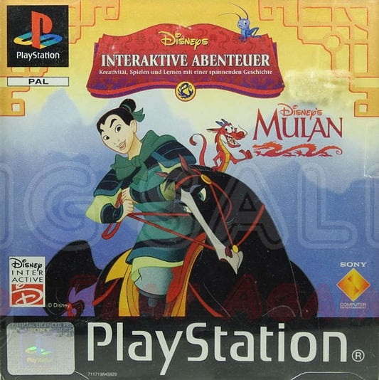 PlayStation Videospiel Disneys  Interaktive Abenteuer Mulan Hülle mit Anleitung und Disc