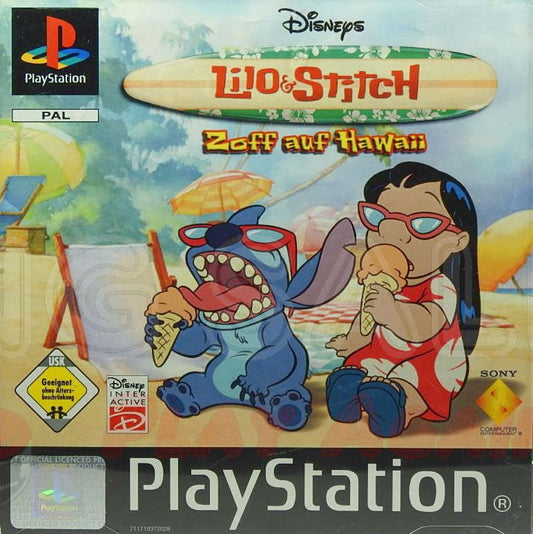 PlayStation Videospiel Disneys Lilo & Stitch Zoff auf Hawaii Hülle mit Anleitung und Disc