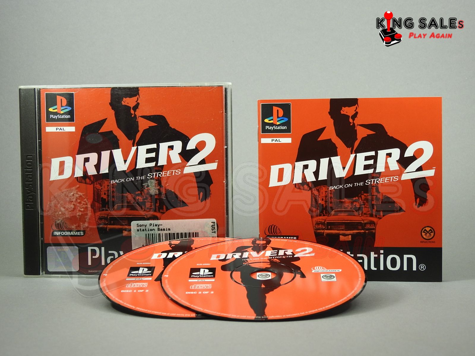 PlayStation Videospiel Driver 2 Hülle mit Anleitung und Disc