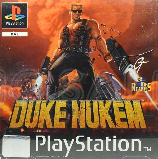 PlayStation Videospiel Duke Nukem Hülle mit Anleitung und Disc