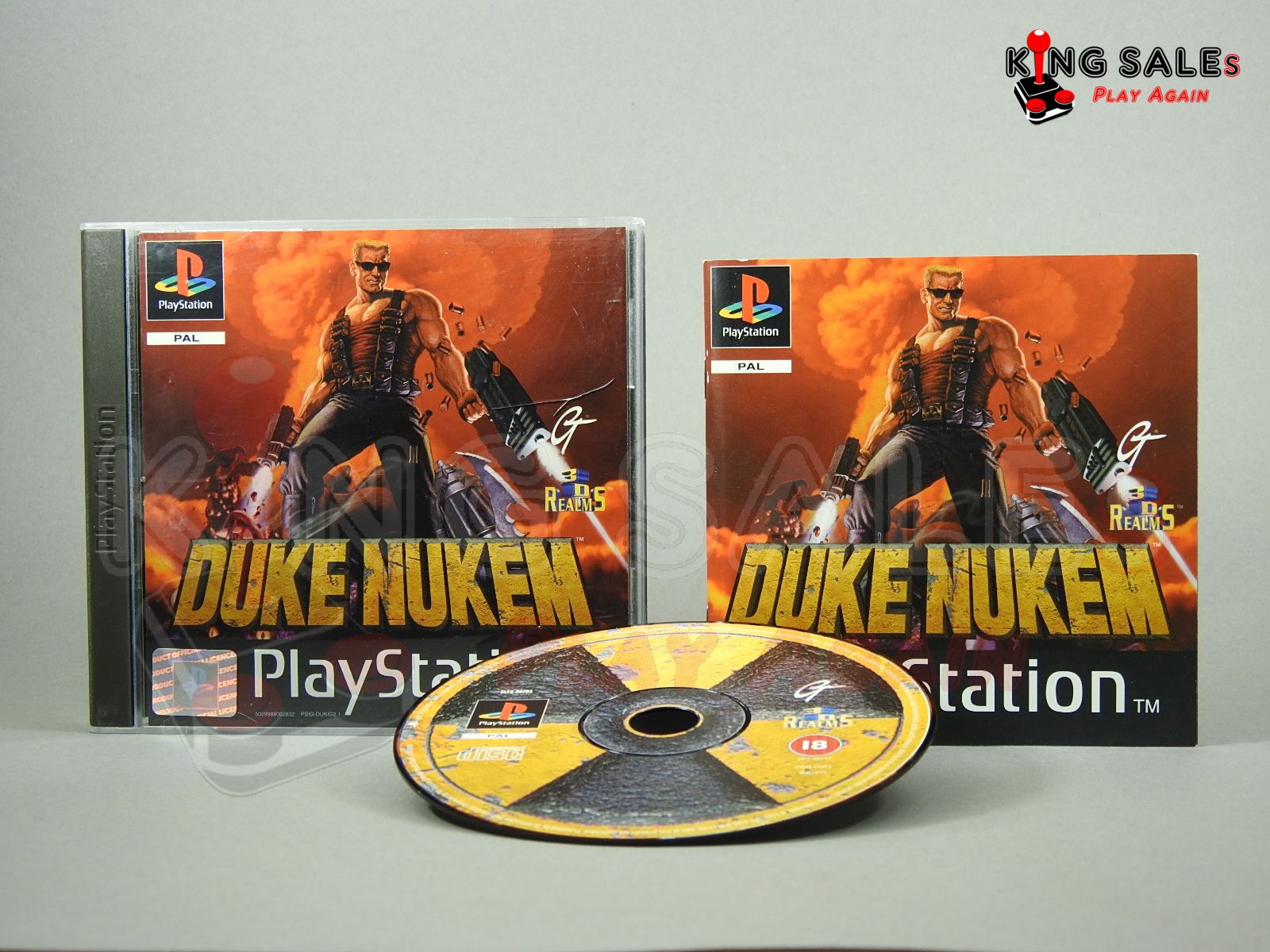 PlayStation Videospiel Duke Nukem Hülle mit Anleitung und Disc