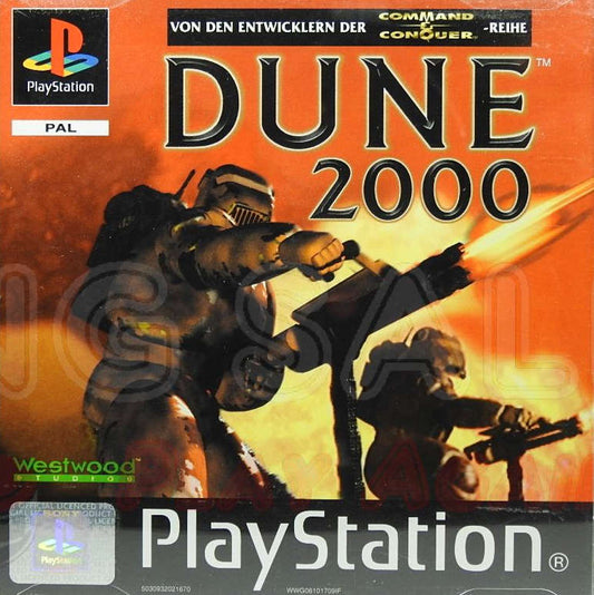 PlayStation Videospiel Dune 2000 Hülle mit Anleitung und Disc