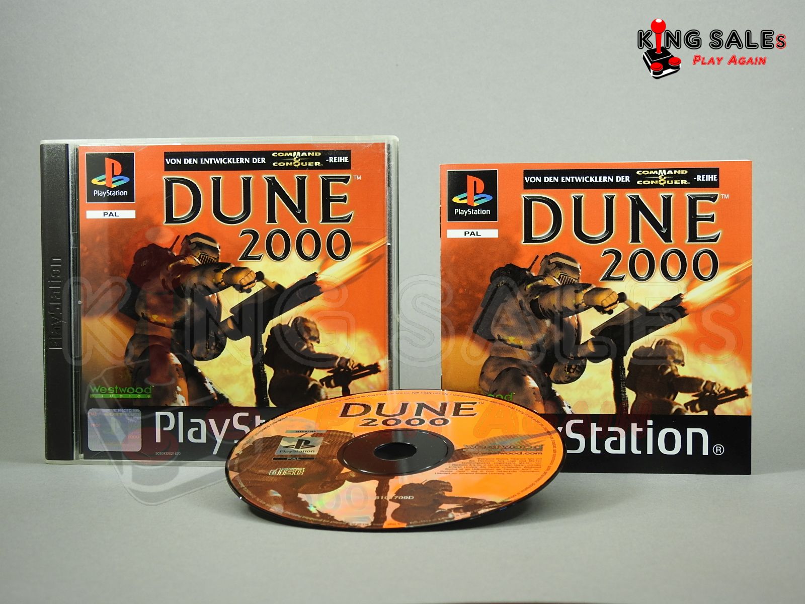 PlayStation Videospiel Dune 2000 Hülle mit Anleitung und Disc