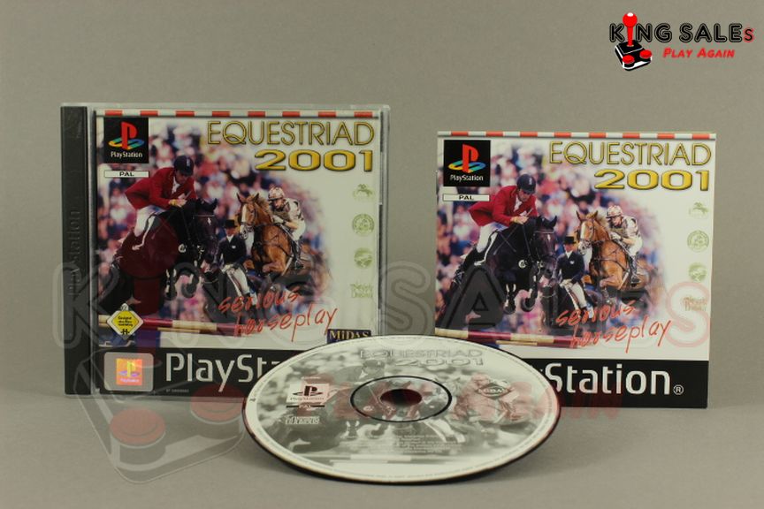 PlayStation Videospiel Equestriad 2001 Hülle mit Anleitung und Disc