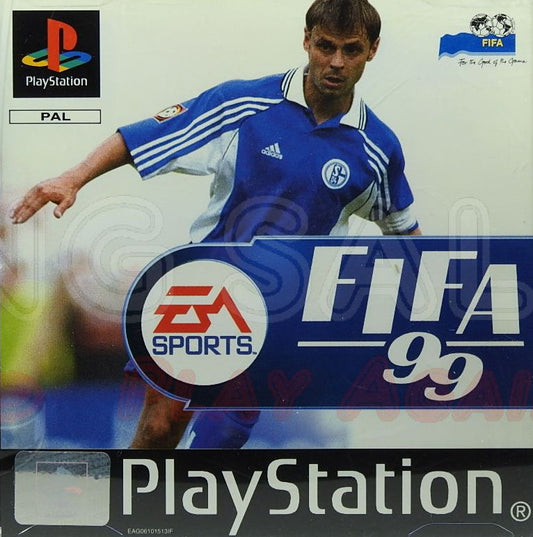 PlayStation Videospiel FIFA 99 
Hülle mit Anleitung und Disc