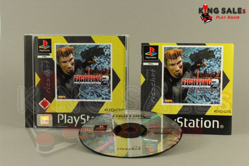 PlayStation Videospiel Fighting Force 2 Eidos Classic Hülle mit Anleitung und Disc