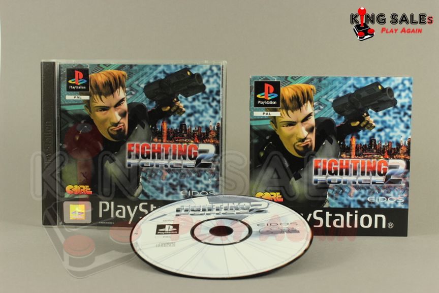 PlayStation Videospiel Fighting Force 2 Hülle mit Anleitung und Disc