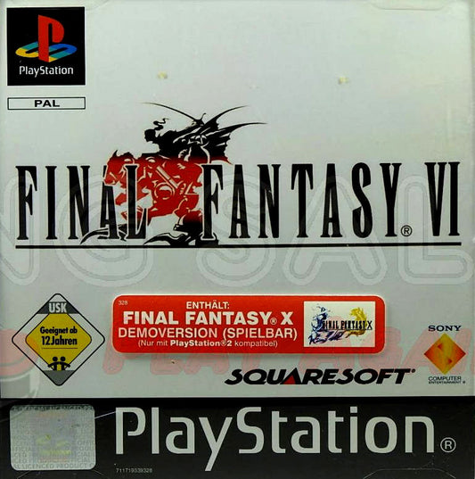 PlayStation Videospiel Final Fantasy VI Hülle mit Anleitung und Disc