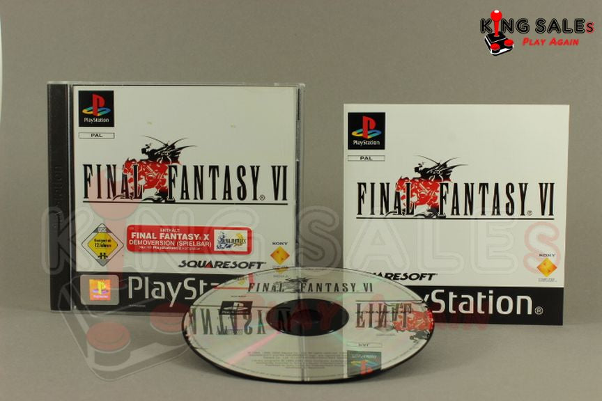 PlayStation Videospiel Final Fantasy VI Hülle mit Anleitung und Disc