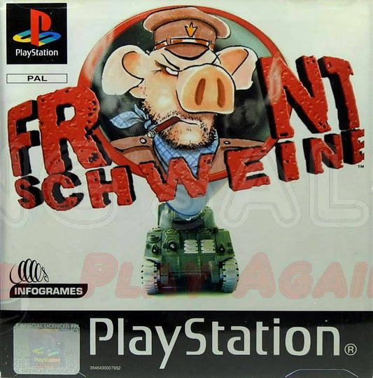 PlayStation Videospiel Frontschweine Hülle mit Anleitung und Disc