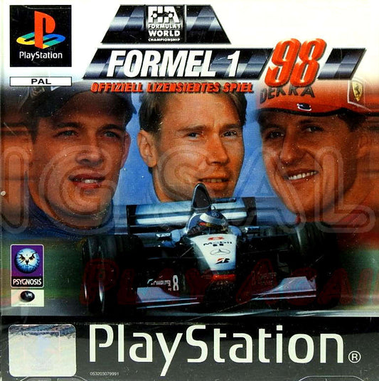 PlayStation Videospiel Formel 1 98 Hülle mit Anleitung und Disc