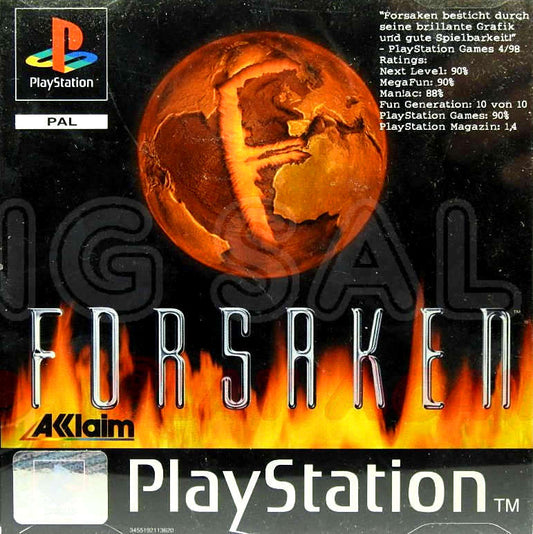 PlayStation Videospiel Forsaken Hülle mit Anleitung und Disc