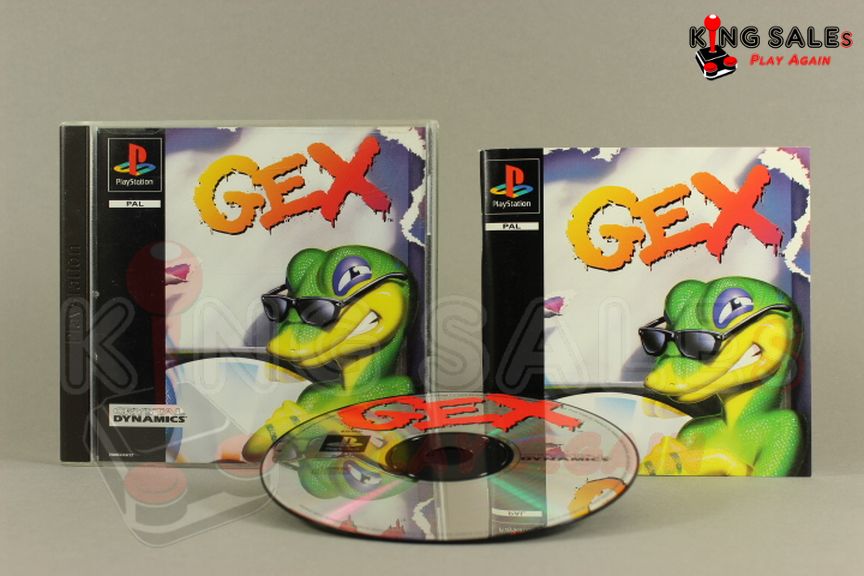 PlayStation Videospiel Gex Hülle mit Anleitung und Disc