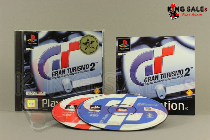 PlayStation Videospiel Gran Turismo 2 Hülle mit Anleitung und Disc