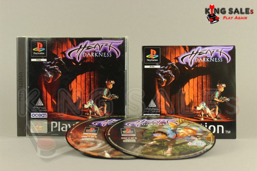 PlayStation Videospiel HEart of Darkness Hülle mit Anleitung und Disc