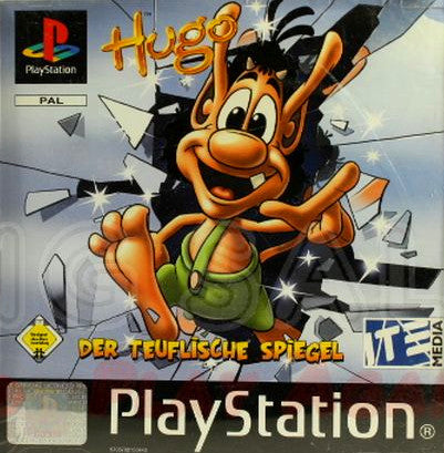 PlayStation Videospiel Hugo und der teuflische Spiegel Hülle mit Anleitung und Disc