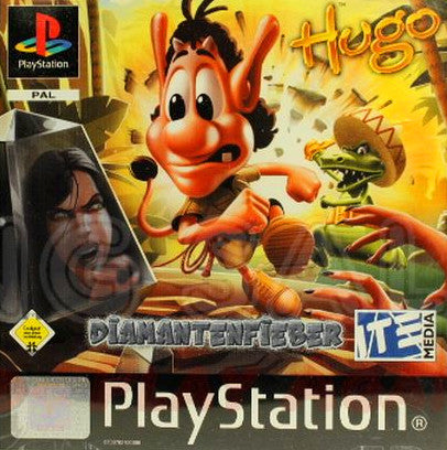 PlayStation Videospiel Hugo Diamantenfieber Hülle mit Anleitung und Disc