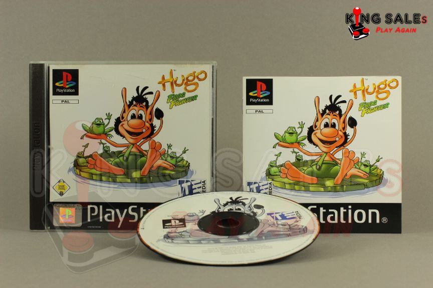 PlayStation Videospiel Hugo Frog Fighter Hülle mit Anleitung und Disc