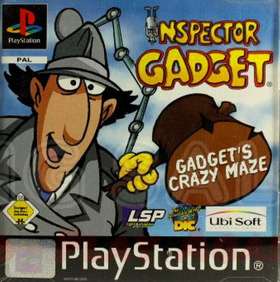 PlayStation Videospiel Inspector Gadget Crazy Maze Hülle mit Anleitung und Disc