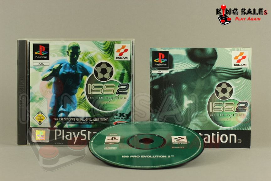 PlayStation Videospiel ISS Pro Evolution 2 Hülle mit Anleitung und Disc