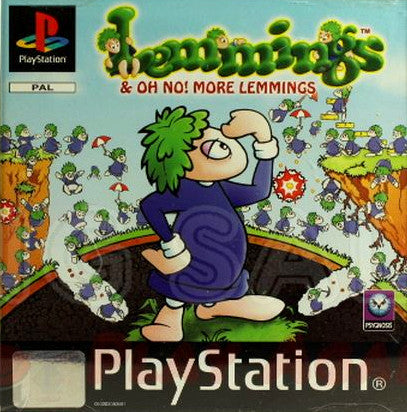 PlayStation Videospiel Lemmings Oh No! More Lemmings Hülle mit Anleitung und Disc