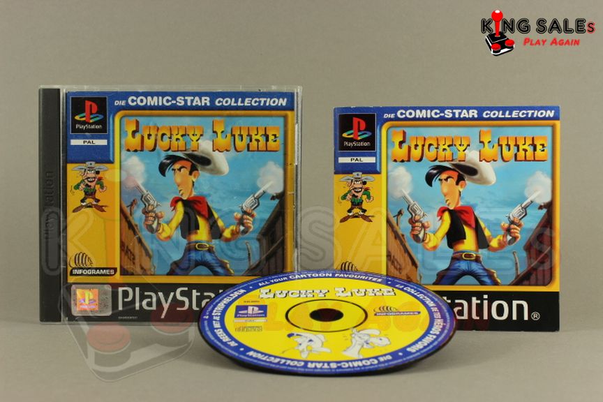 PlayStation Videospiel Lucky Luke Comic Star Collection Hülle mit Anleitung und Disc