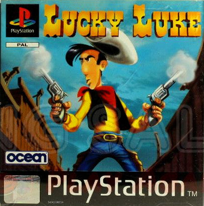 PlayStation Videospiel Lucky Luke Hülle mit Anleitung und Disc