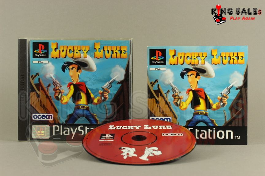 PlayStation Videospiel Lucky Luke Hülle mit Anleitung und Disc