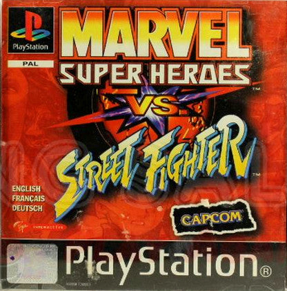 PlayStation Videospiel MArvel Super Heroes VS Street Fighter Hülle mit Anleitung und Disc