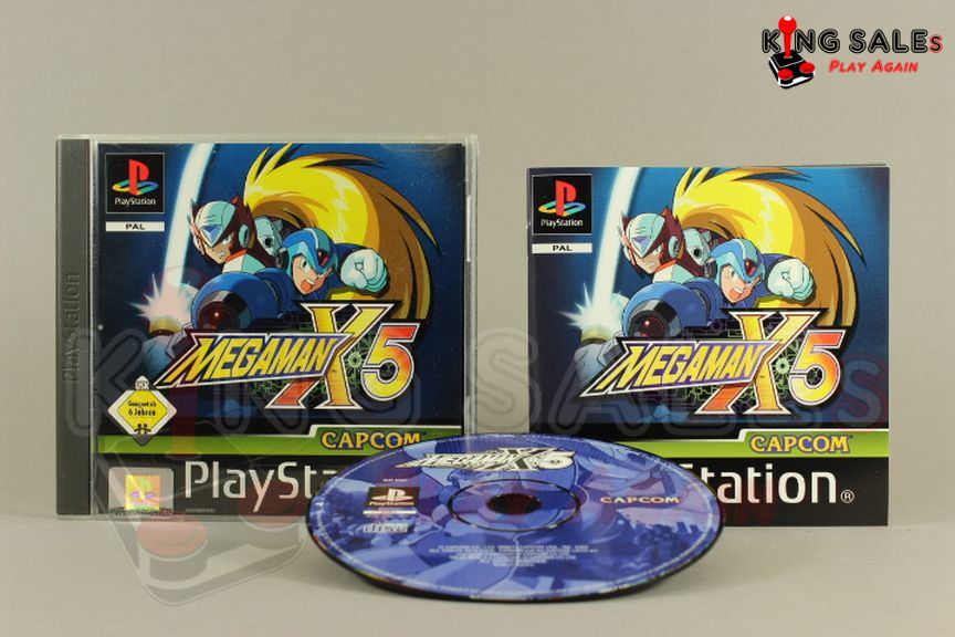 PlayStation Videospiel Megaman X5 Hülle mit Anleitung und Disc