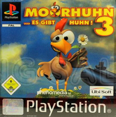 PlayStation Videospiel Moorhuhn 3 Hülle mit Anleitung und Disc