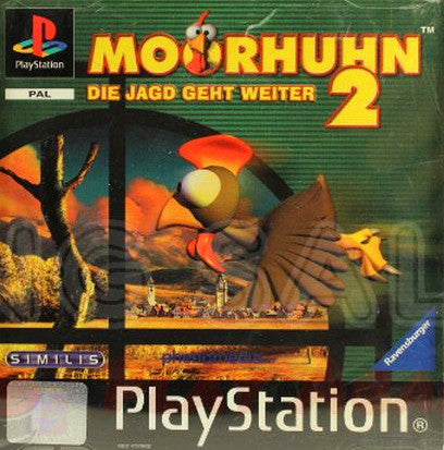 PlayStation Videospiel Moorhuhn 2 Die Jagt geht weiter Hülle mit Anleitung und Disc