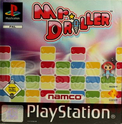 PlayStation Videospiel Mr Driller Hülle mit Anleitung und Disc