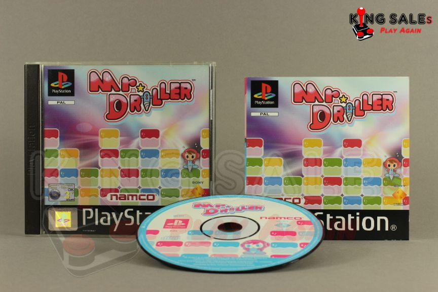 PlayStation Videospiel Mr Driller Hülle mit Anleitung und Disc